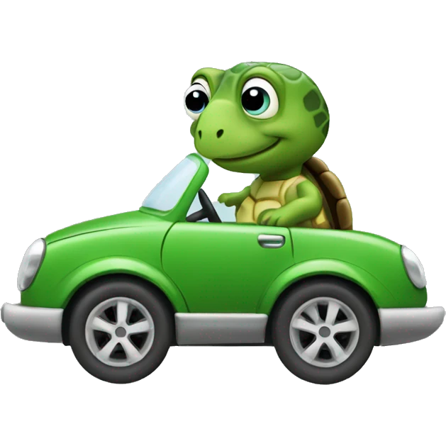 Turtle Riding a car emoji