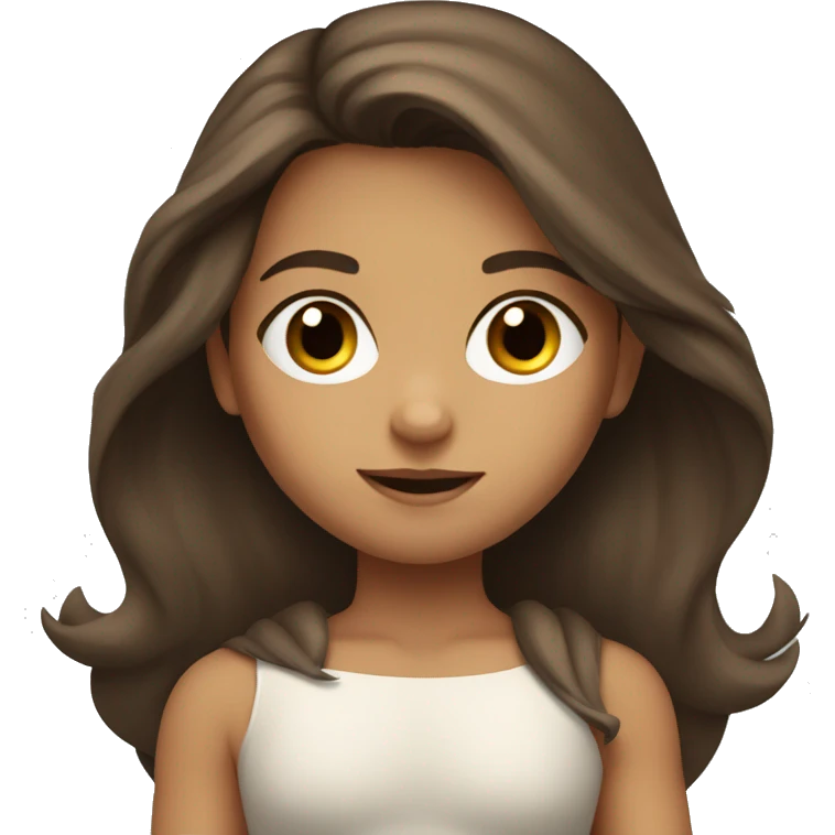 superhero, child, girl, long brown hair, brown eyes, hispanic emoji