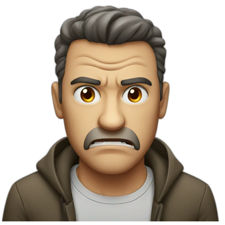 angry man face emoji