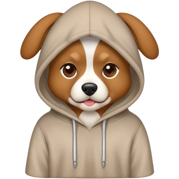 Dog wearing hoodie emoji
