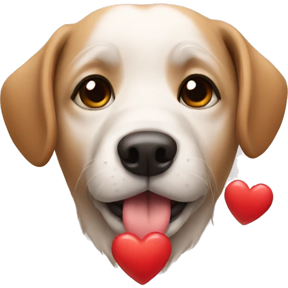 Dog and heart emoji