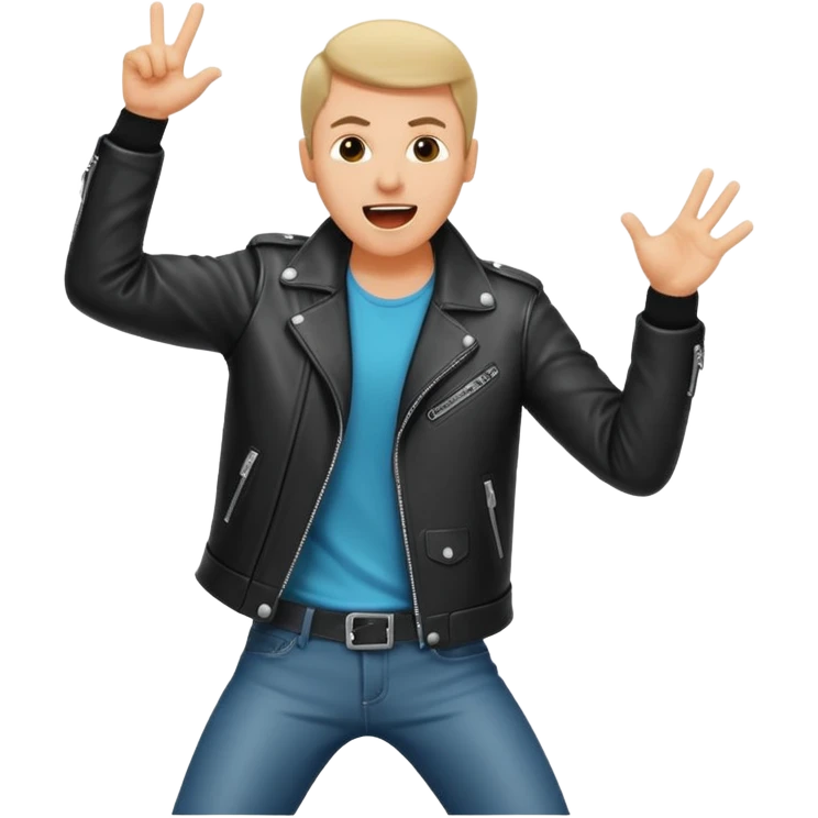 a person playing epic air guitar emoji