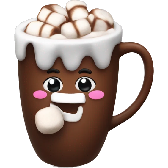 Hot chocolate with marshmallows  emoji
