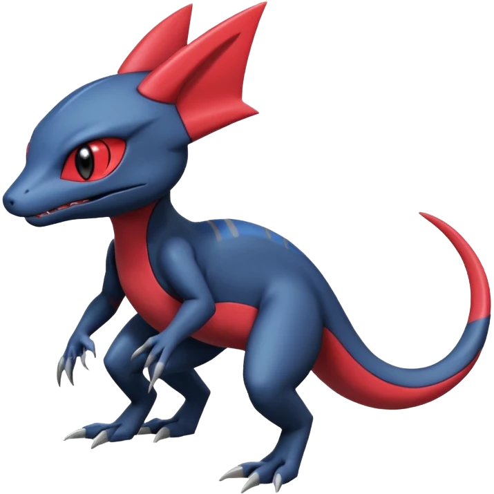 Heliolisk-Sneasel-Salandit-Cyclizar-Genesect-Pokémon, full body emoji