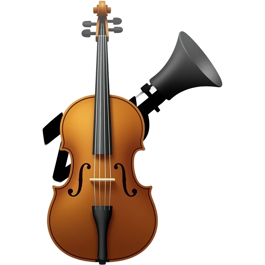 jazz art inspired icon for doublebass emoji