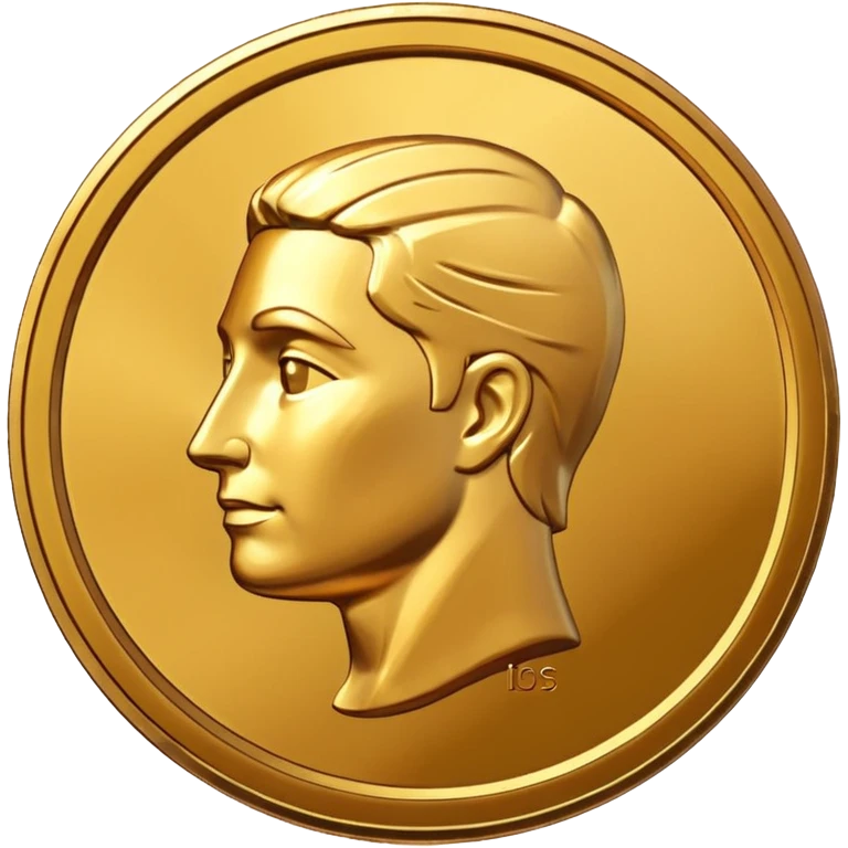 Golden Coin Magic Fantasy Low Poly emoji