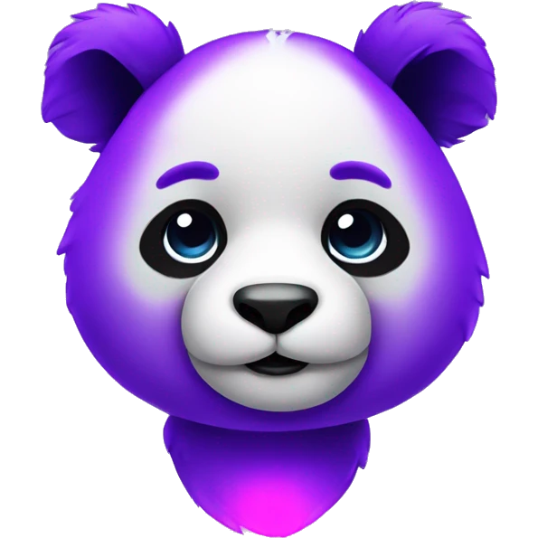 cute neon purple panda emoji