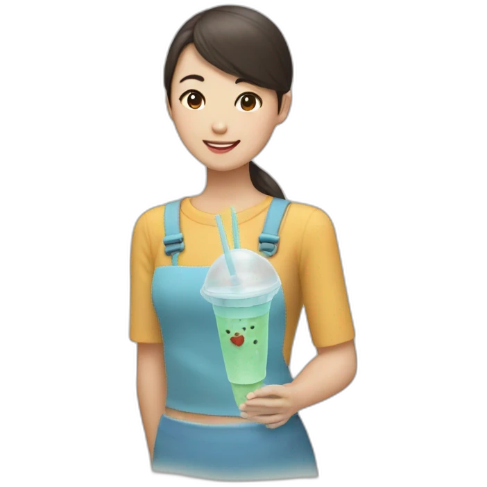 Two bubble tea person emoji