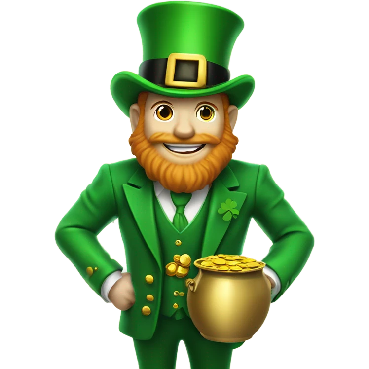Leprechaun on the beach emoji