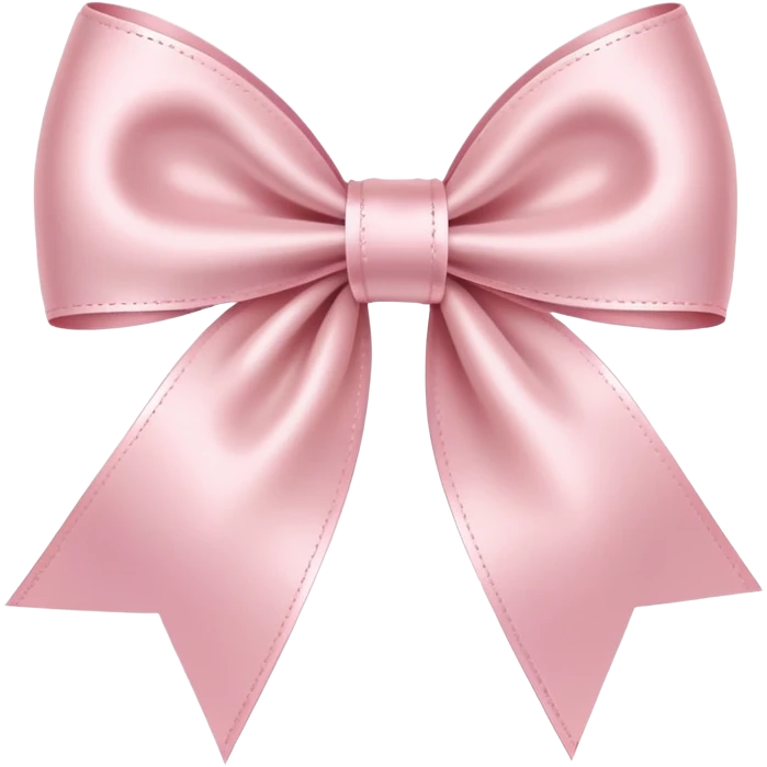 light pink ribbon bow emoji
