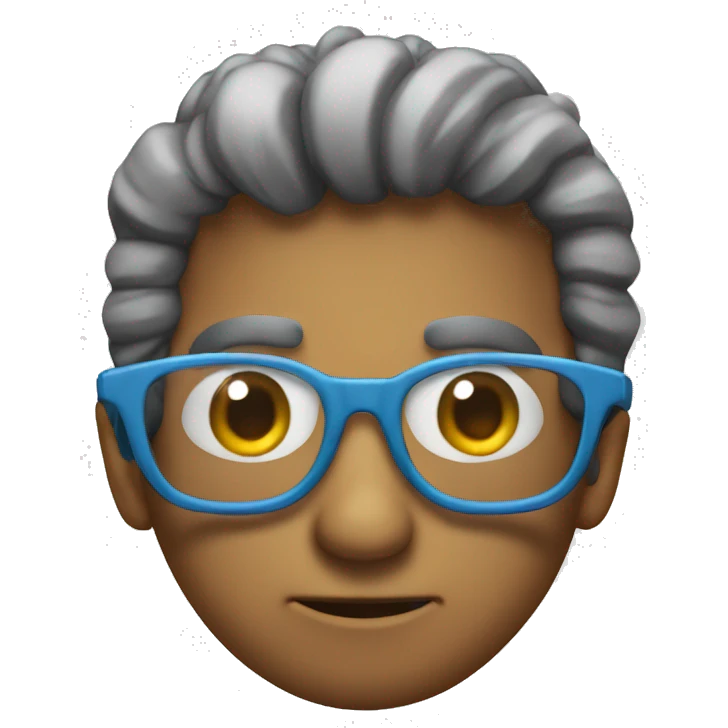 Un gusano con  gafas emoji
