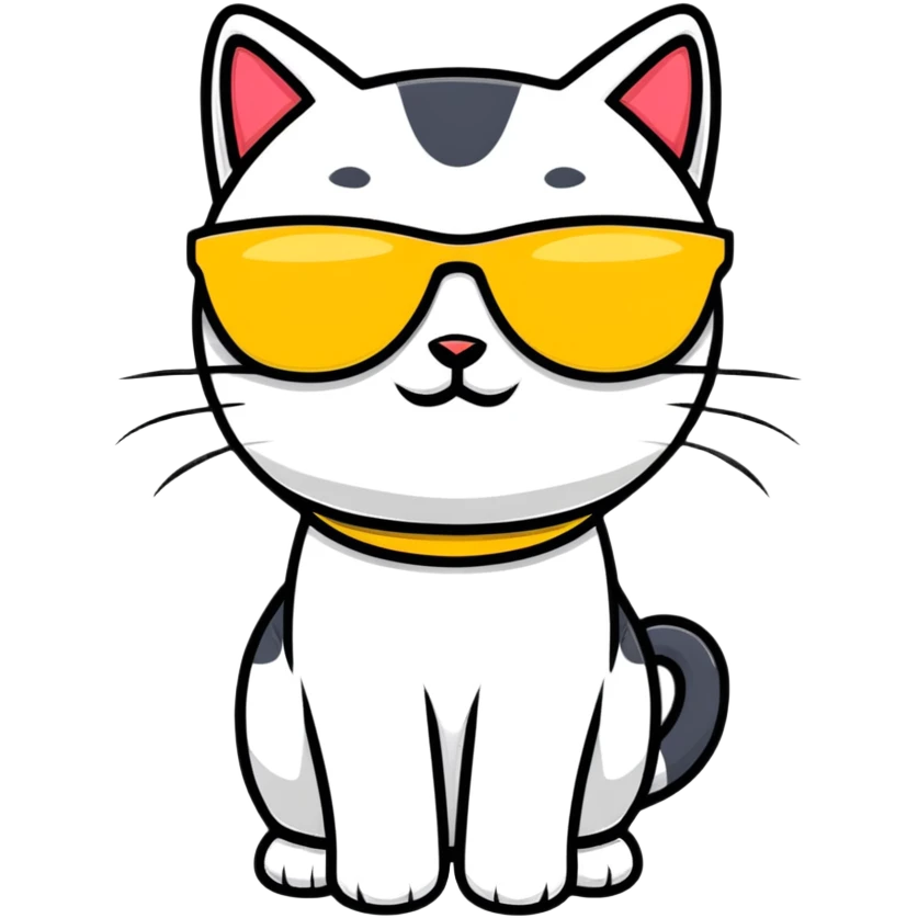 Cat with sunglasses emoji