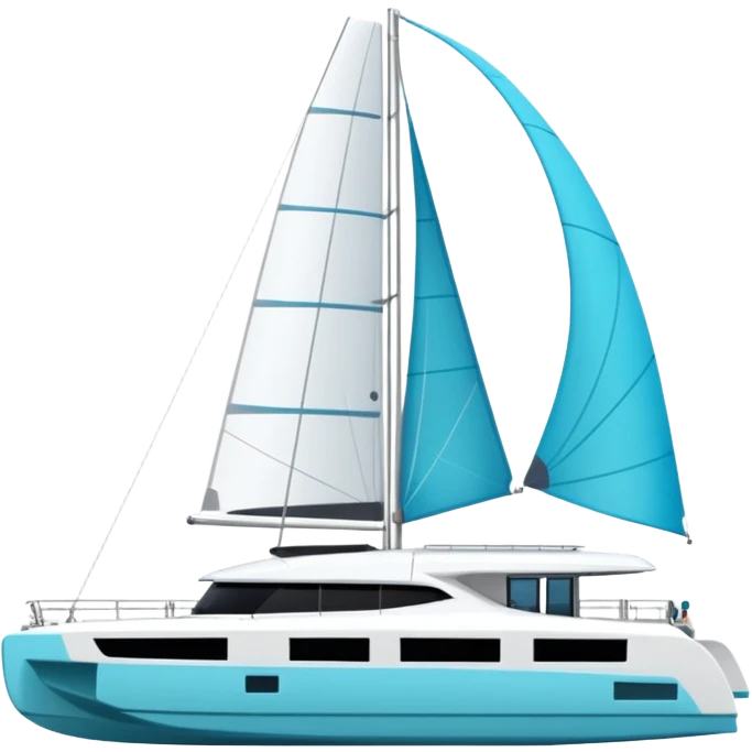 make a 50ft catamaran lagoon styled faceing to the right  emoji