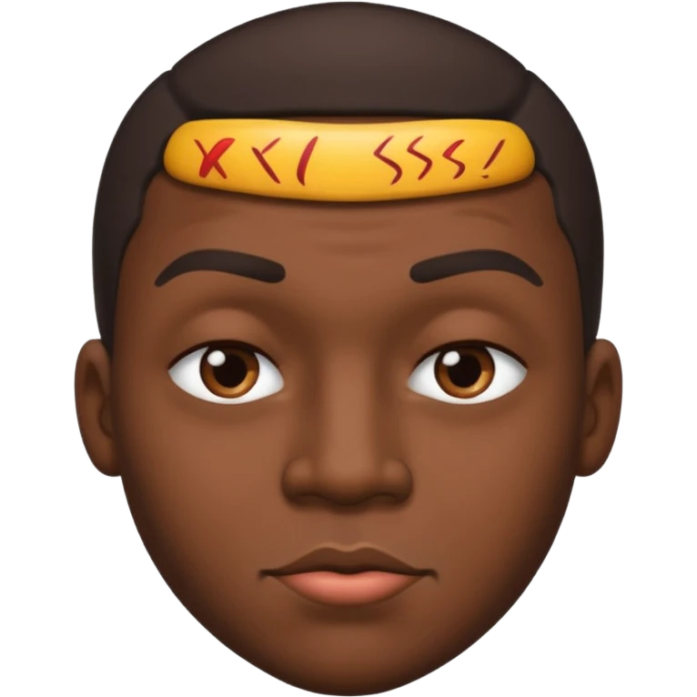 Black man squinting kiss face emoji