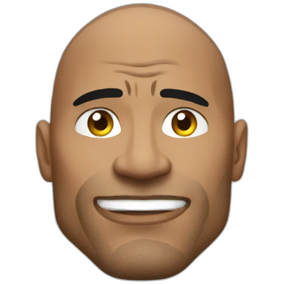 The rock with muscle emoji