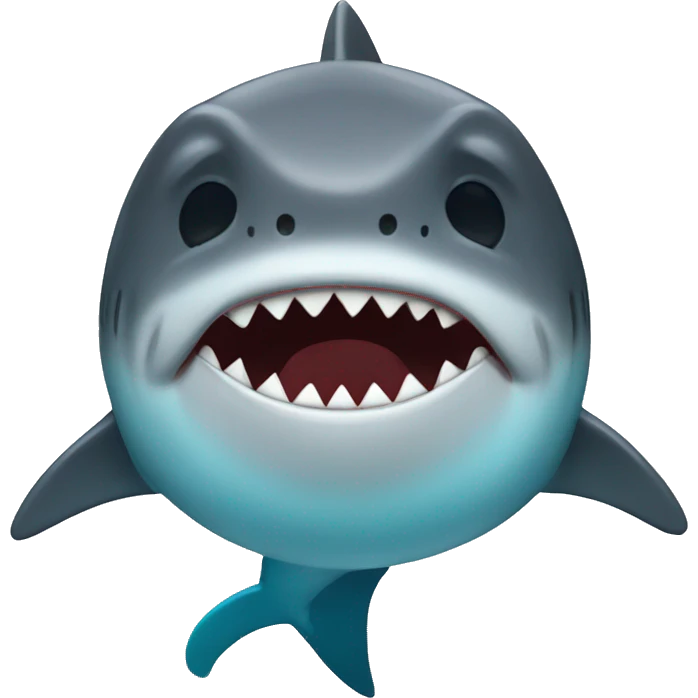 crying shark emoji