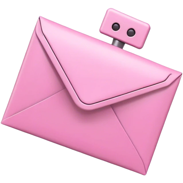 pink 3d robotic email envelope emoji