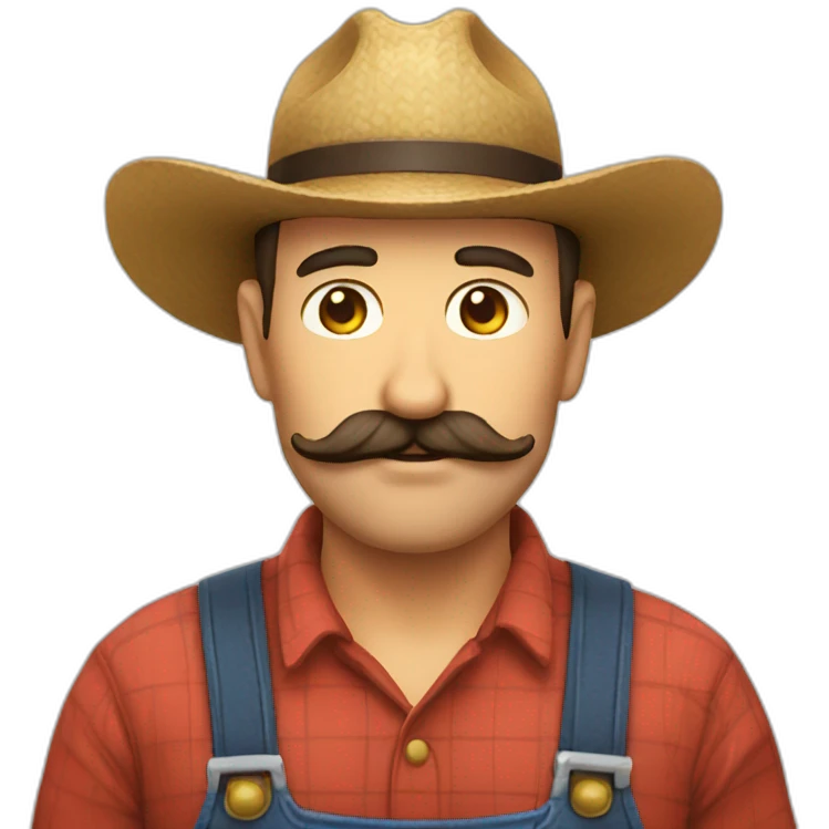 Farmer mustache emoji