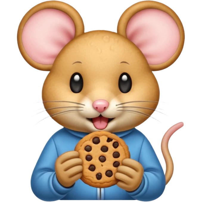 mouse eating cookie emoji