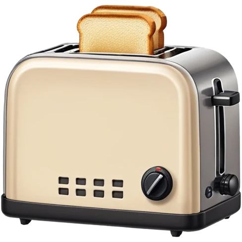 A simple 8-bit pixel art emoji of a toaster with a blocky, retro style, limited colors, and visible square pixels. emoji