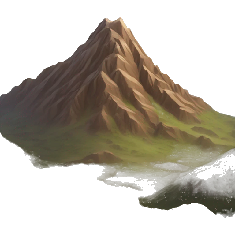 brown spiraling mountain emoji
