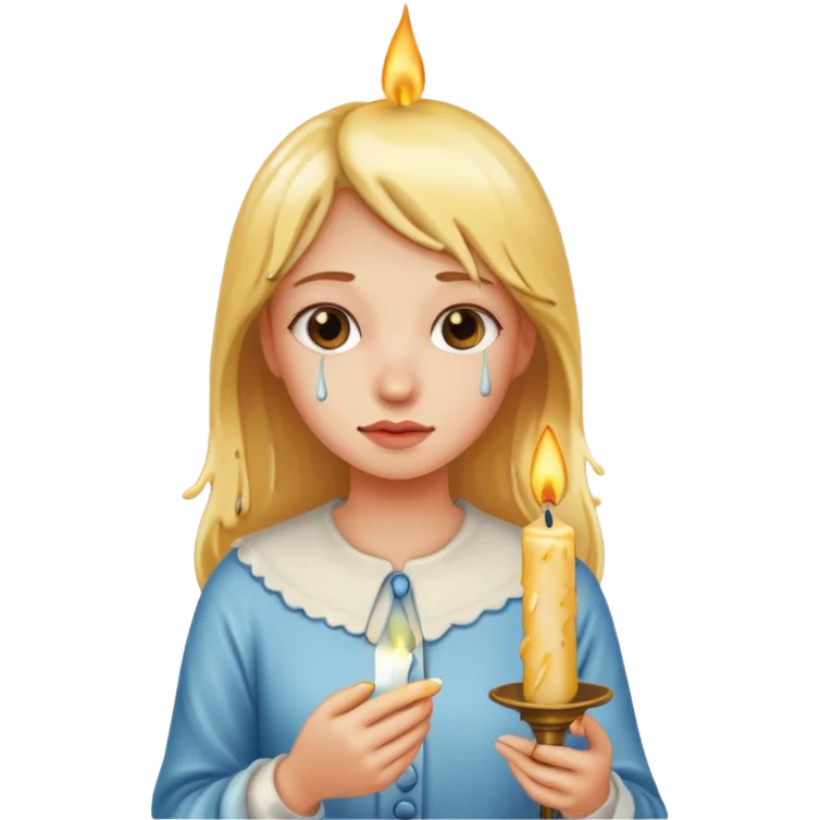فتاة تحمل شمعة  emoji