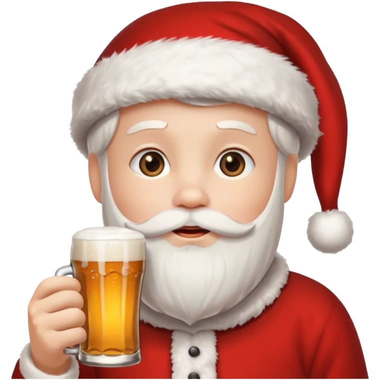 festive Christmas jul emoji featuring a person drinking beer, Scandinavian holiday theme, cozy and cheerful, traditional decorations emoji