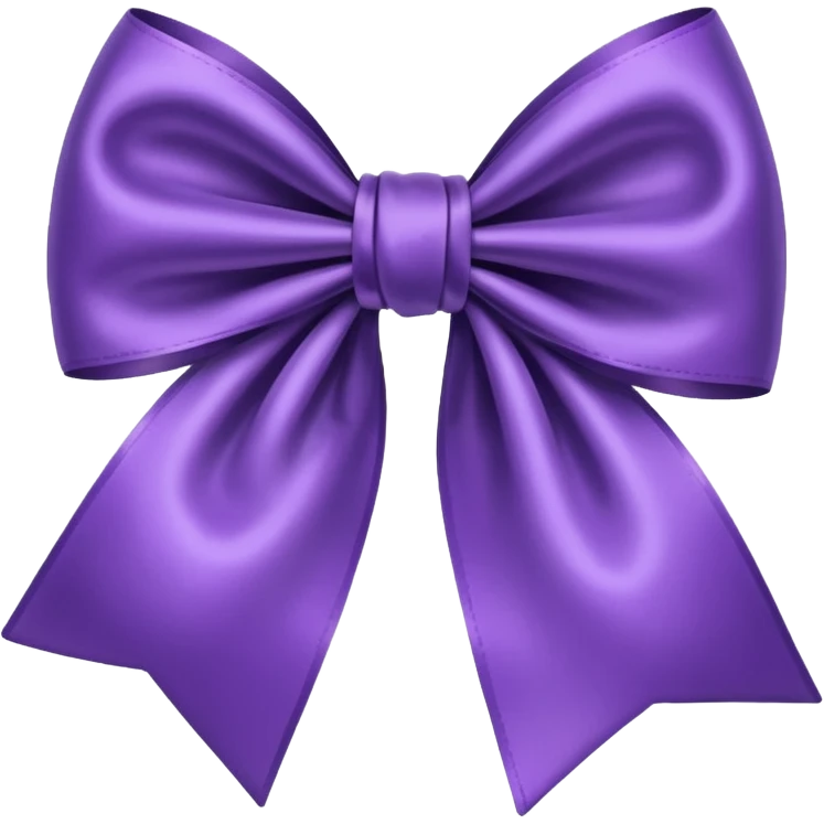 Purple colour bow emoji  emoji