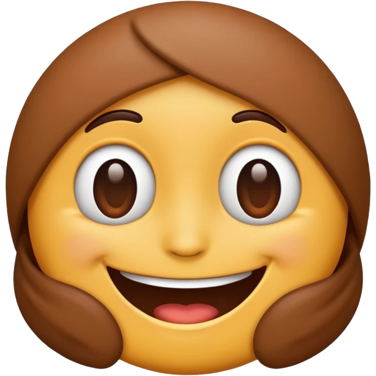 brown happy face emoji emoji