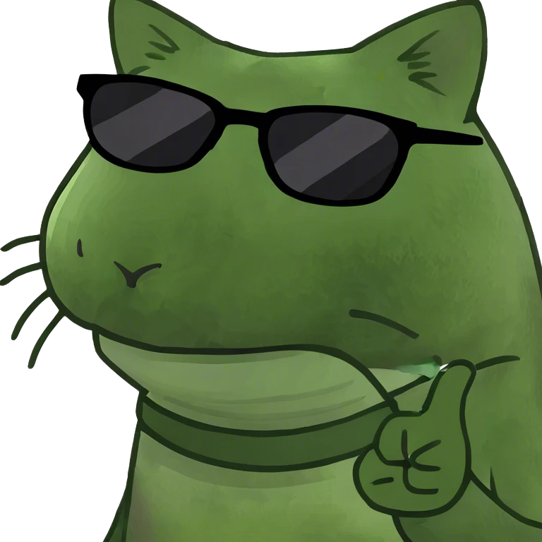 Cat with sunglasses emoji