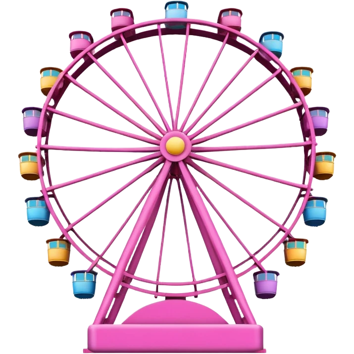mix pink theme park Ferris wheel emoji