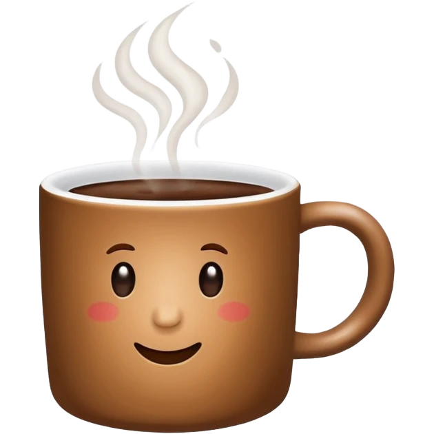 a steaming mug of coffee emoji