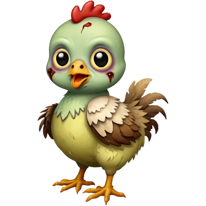 baby zombie on a chicken emoji