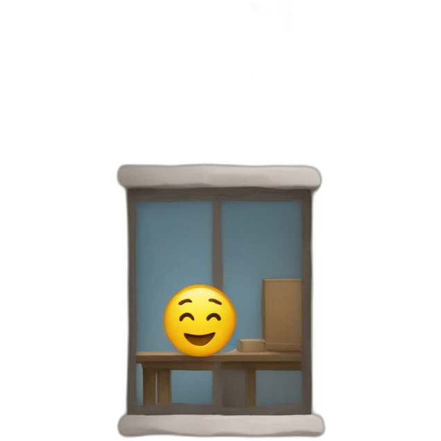 Work entering by a window emoji