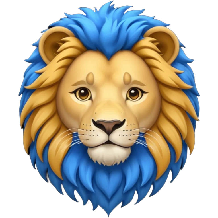 lion bleu emoji