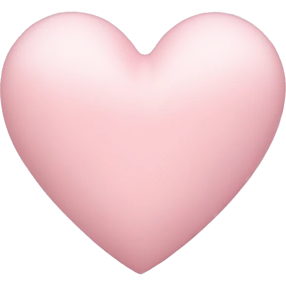 Pale pink heart emoji