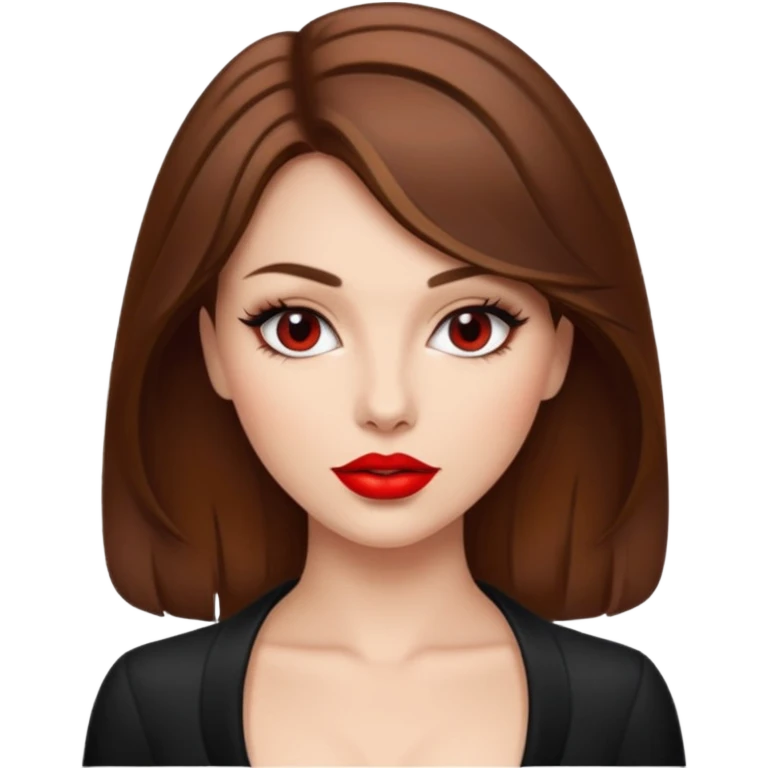 sexy mistress, brown hair emoji