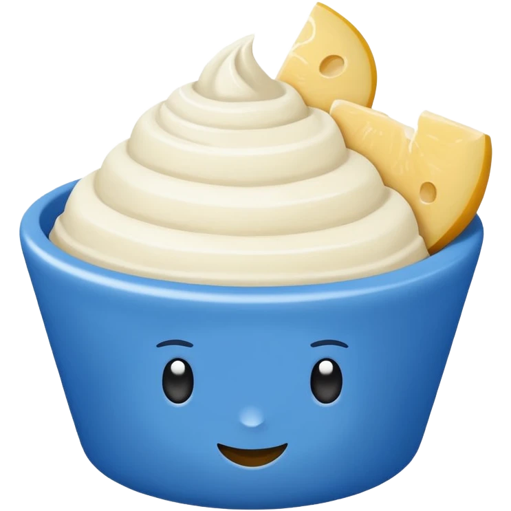 Un cuadrado azul con una palomita emoji