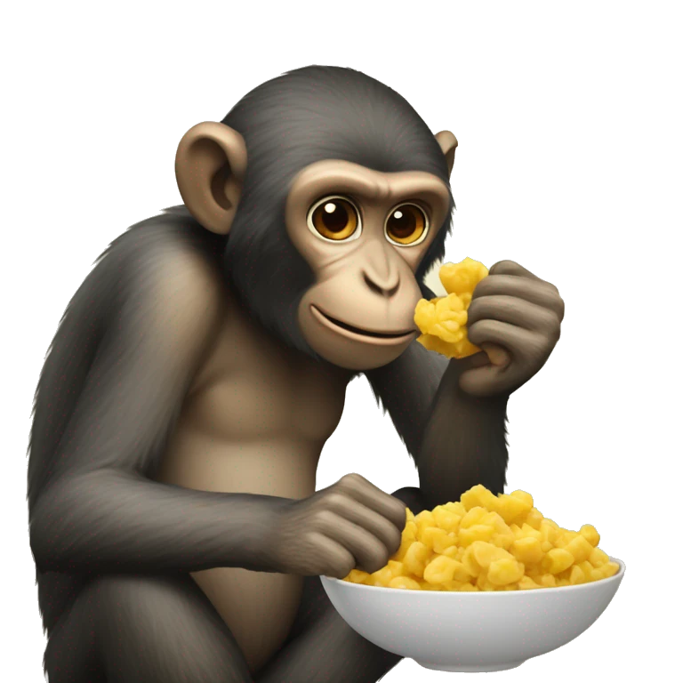 Monkey eating emoji