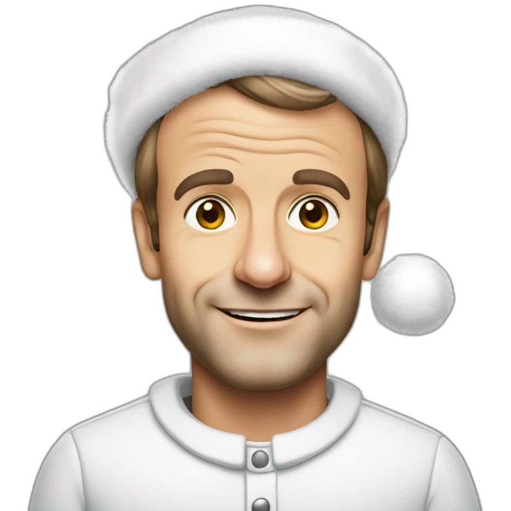 Emmanuel Macron in a Santa Claus disguise emoji
