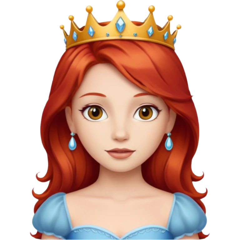 Beautiful Princess with red hair emoji