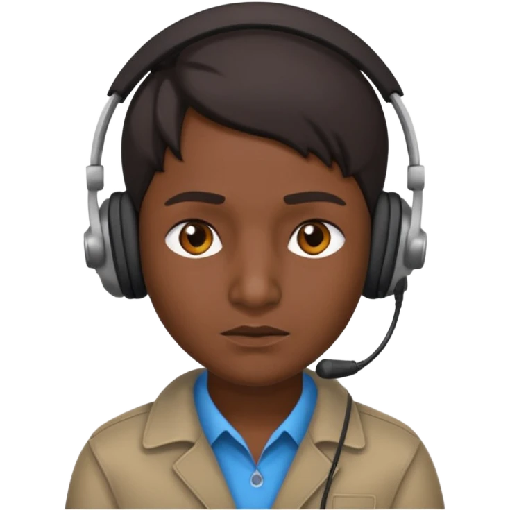 Indian scammer with a black skin tone emoji