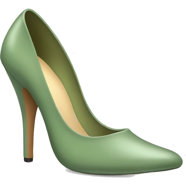 Sage green high heel emoji