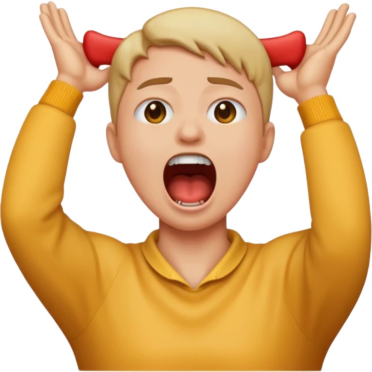 Holding neck screaming emoji emoji