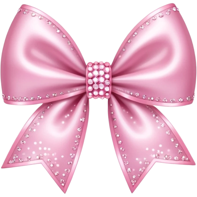 light pink sparkling bow emoji
