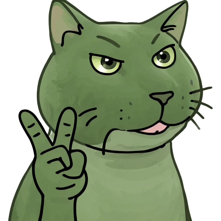 Cat with middle finger  emoji