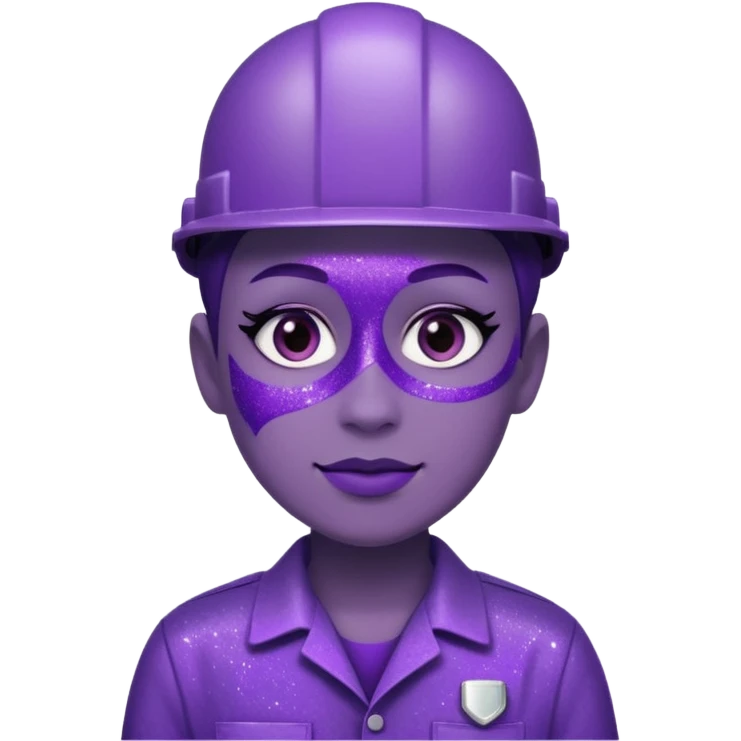 Purple Glitter worker emoji