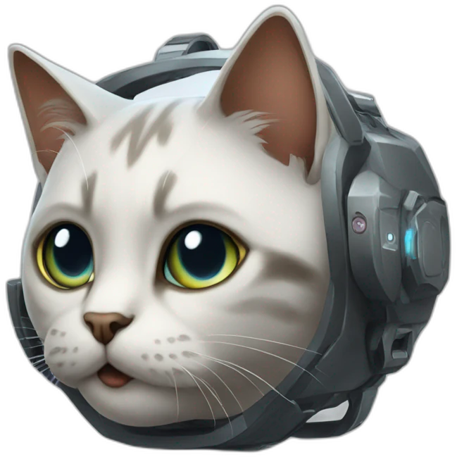 Cat in bots emoji
