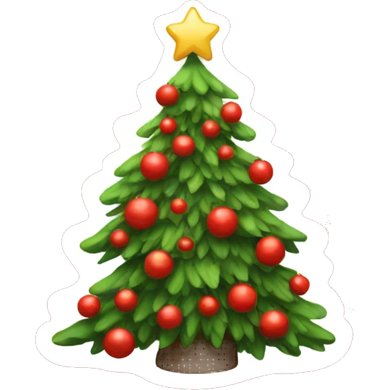red christmas tree emoji