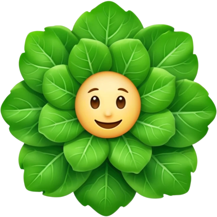 {
  "prompt": "emoji d'une mâche verte fraîche, petites feuilles rondes et brillantes en rosette, style Apple emoji vectoriel plat, fond transparent, ombres douces et contours nets"
}
 emoji